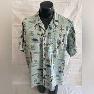 Go Barefoot Hawaiian Shirt Men's  XX-Large Island Tropical Button Up Cotton